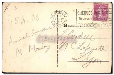 Marseille - La Cathédrale et N.D. de la Garde — Éditeur : Chèques Postaux — Verso