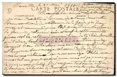 Marselha — N.-Dr. da Garde — A Cruz da Missão (1890) — Verso