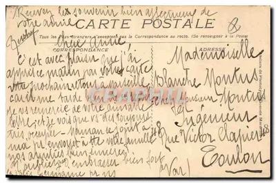 Marseille - De Maagd van de Wachtpost — Antieke ansichtkaart n°90, uitgever — Achterkant