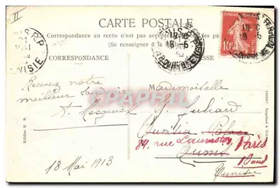 Marsella — Vista General sobre los puertos — Edición E.B. — Reverso