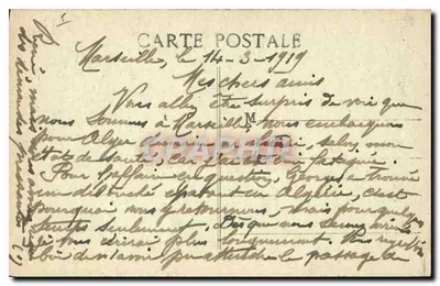 Marsiglia - Monumento dei Mobili e la Chiesa delle Riformate - A.C. — Verso