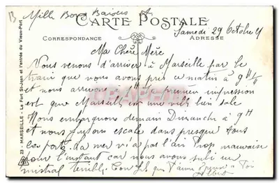 MARSEILLE - Fort St-Jean i wejście do Vieux-Port — wydawca nieznany, n° 23 — Rewers