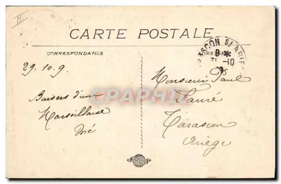 Marsella — Vista general, tomada desde N.-D. de la Guardia — Editor: B. Chènes du Y — Reverso
