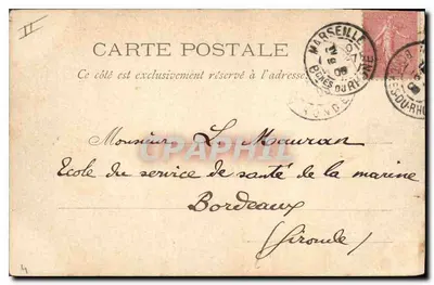 Marsella — Muelle de la Joliette — editor anónimo, n.º 20 — Reverso