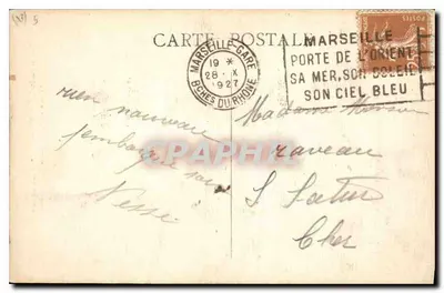 MARSEILLE — Nossa Senhora da Guarda e os Elevadores — Editor: Bisson & Cie, N° 5 — Verso