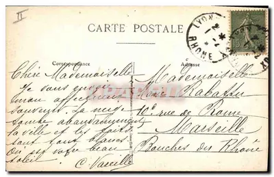 LYON — Perspektywa ulicy République — CRAPHIL — Rewers