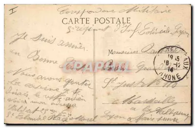 LYON — Praça Bellecour e Coteau de Fourvière — E.R. — Verso