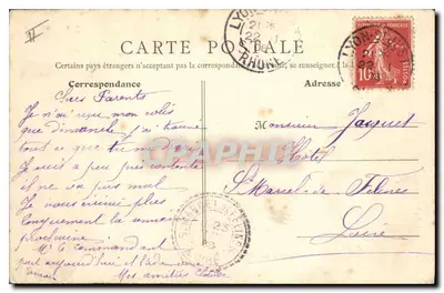 Lyon - Plac Bellecour - Statua Ludwika XIV — B.F. Paris 7 bis — Rewers