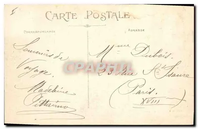 LYON Place Bellecour e colina de Fourvière — Carriler édit., modelo depositado, n°38 — Verso
