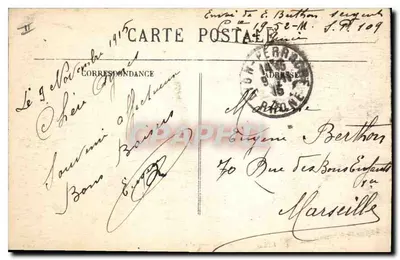Lyon — Place Bellecour e Coteau de Fourvière — E. R. — Verso