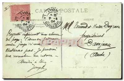 LYON — Widok z Place Bellecour — I.L. — Rewers