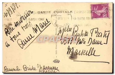 Le Puy-en-Velay — Fontaine des Tables (século XV) — Editor Argra Toulouse — Verso