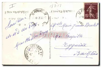 Le Puy — Le Rocher Cornet (effet de neige) — Le Velay Illustré n°52 — Rewers