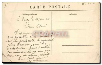 Espaly, perto de Le Puy — Estátua colossal de São José de Bom Espoir — Le Velay Illustré n°2968 — Verso