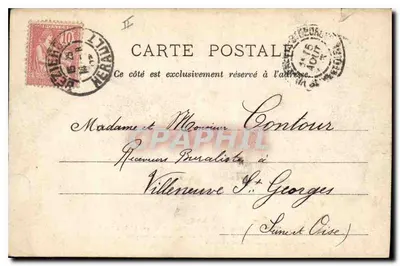 Vista do Puy — Velhas casas de La Chaise-Dieu, incluindo uma construída em estado defensivo com machicolis, na rua da igreja abbatial, da qual se avista a imponente e magnífica fachada romana — Margeritel-Bernard, editor, n° 247 — Verso