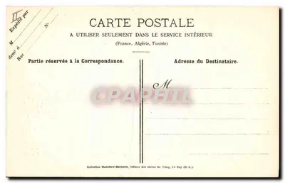 Le Puy - Skalista Corneille i dzielnica Saint-Mayol, widok z budynku Mâchicoulis, dawnego zamku Katedry — "Le Velay Illustré" — zdjęcie M. B. — Reprod. Istard — Rewers