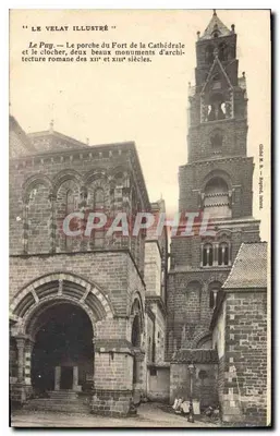 Le Puy — portal Fortu Katedry i dzwonnica, dwa piękne zabytki architektury romańskiej z XII i XIII wieku — Książnica Brémont, Le Puy