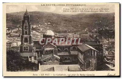 Le Puy - Katedra, widok z Rocher Corneille — Wydawnictwo 'Idéal', Vichy
