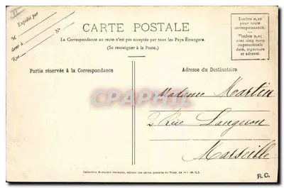 Le Puy - Publiczny ogród zwany « du Fer à cheval » - Widok z Muzeum Crozatiera - Cliché M. B. - n° 106 — Rewers