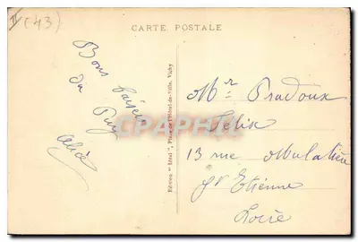 Le Puy — Ogólny widok czterech skał: Arbousset, Espaly, Aiguillie i Corneille — Wydanie 'Idéal' — Rewers
