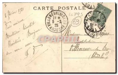 LYON — Plac Bellecour i wzgórze Fourvière — L.B. - Lyon — Rewers