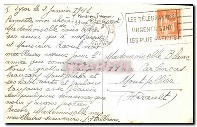 LYON — Place Bellecour e o coteau de Fourvière — Verso