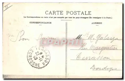 LYON - Praça Bellecour — uma das mais belas da Europa — editor não visível, n° 5154 — Verso
