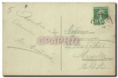 LYON — Estación de Perrache y Hotel Terminus — E.R. — Reverso