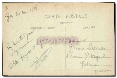 LYON - Estación de Perrache y Hotel Terminus - E.I.I. — Reverso
