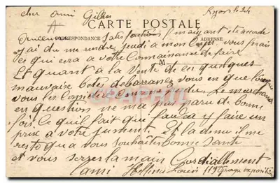 LYON — Plaza Bellecour y Colina de Fourvière — E. R. — Reverso