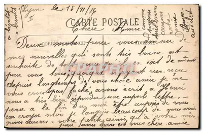 LYON - Place Bellecour, uma das mais belas da Europa — editor E. Leduc, n° 5156 — Verso