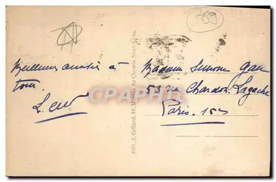 Place Bellecour — com a colina de Fourvière no fundo — editor J. VON, n° 271 — Verso