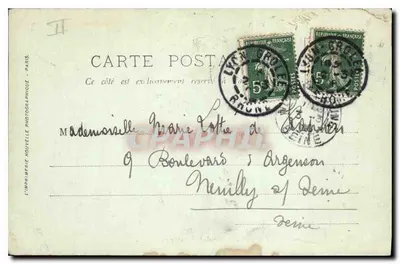 LYON — Plac Leviste i wejście na Rue de la République — L.E. — Rewers