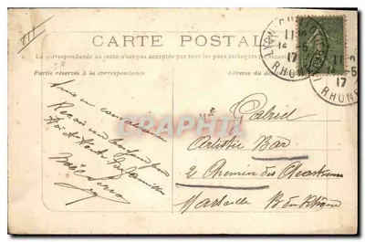 Lyon — Rue de la République — Uitgave Aux Grandes Galeries Modernes — Achterkant