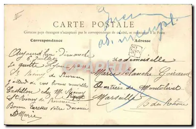 Lyon - Plaza de los Jacobinos — B. F., París, n° 4005 — Reverso
