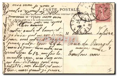 LYON — Estátua de Josephin Soulary — J.N. Lyon — Verso