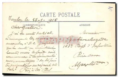 Marseille - Fontein van de Danaïden, door J. Hugues — Achterkant