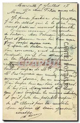 Marseille — Fontaine Cantini — Place Castellane — BR - 1357 — Verso