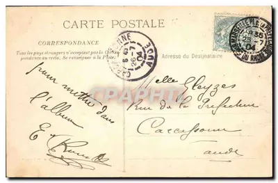 Marseille - La Cathédrale — vue du port avec des sacs de marchandises — éditeur inconnu, n° 23 — Verso