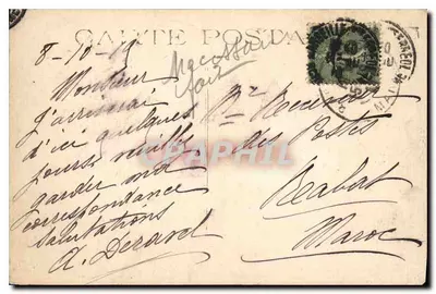 Marsylia - Katedra — widok portu — wydawca nieznany — Rewers