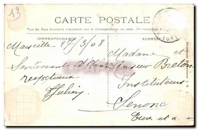 Marseille - Zonsondergang — onbekende uitgever, n° 167 — Achterkant