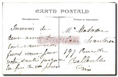 Marselha — Igreja dos Reformados e o Monumento da Defesa — editor L.V. & Cie — Verso
