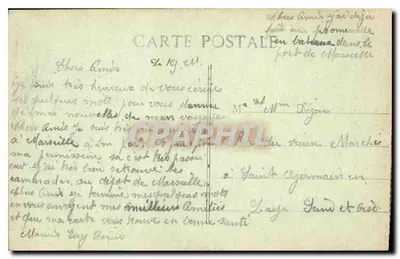Marsiglia - Monumento dei Mobiles e Chiesa delle Riformate - C.M. — Verso