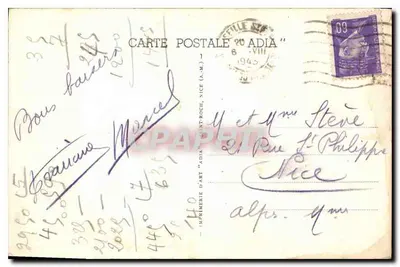 Marsiglia — La Chiesa dei Riformati — Stampa d'Arte 'Adia' n°417 — Verso