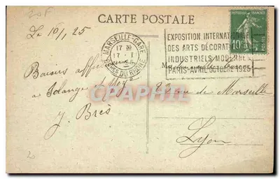 Marseille — Widok na Cornichę i Najświętszą Maryję Panny Ustrzyk — E. L. — Rewers