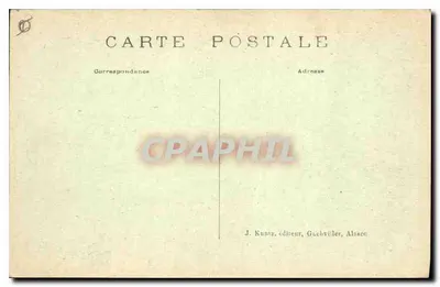 Castelo de Hohkönigsbourg (Alsácia) — vista panorâmica — J. Kuntz, editor, Guebwiller, Alsácia — Verso
