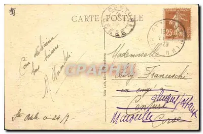 Mont Sainte-Odile (761 m.) i Niedermünster — widok panoramiczny — wydawca nieznany, numer serii nieczytelny — Rewers