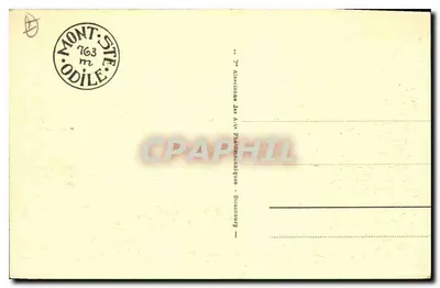 Mont Ste-Odile — Wielka Kwatera — Stara pocztówka, Strasbourg — Rewers