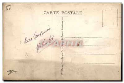 Colmar — Plac Rapp — figura żołnierza, wydawca Kartki 'La Cigogne' Strasbourg, nr 23 — Rewers