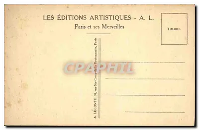 Paryż — La Conciergerie — A. L. (n° 226) — Rewers